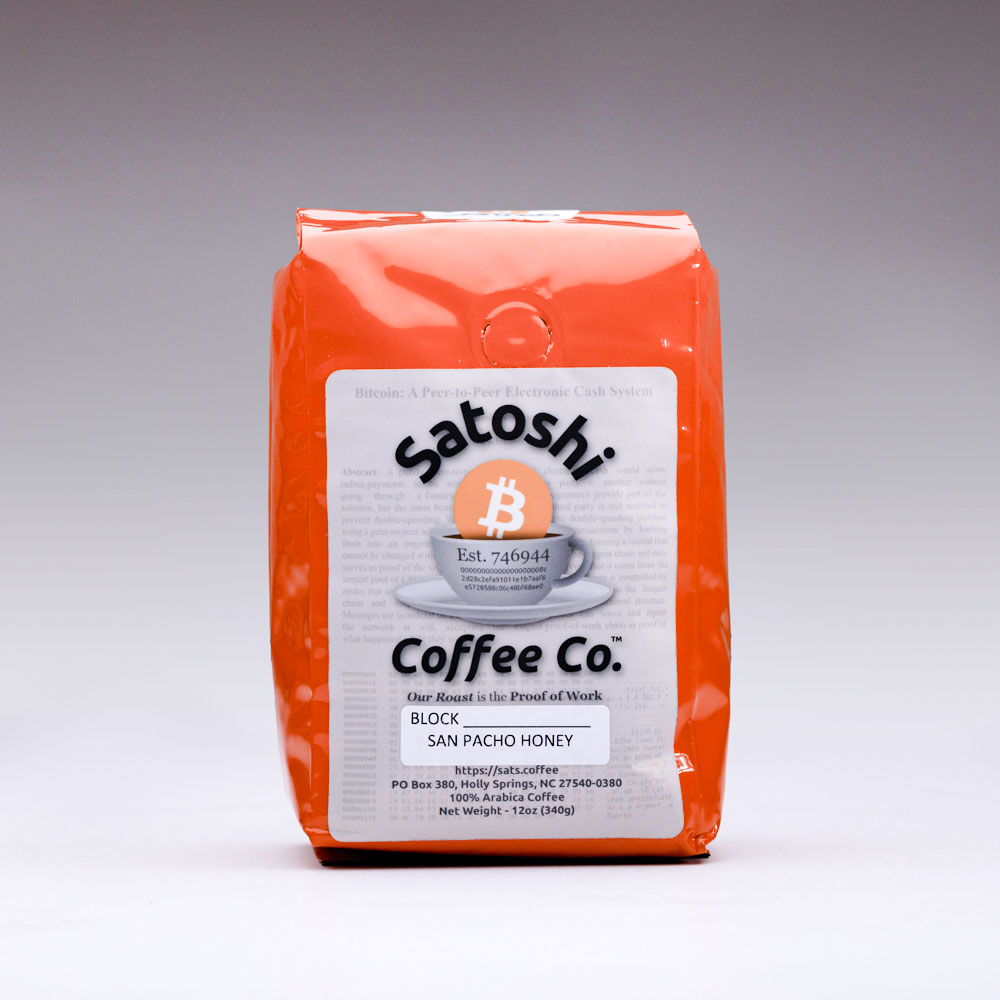 Bag of San Pacho Black Honey coffee from El Salvador